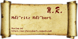 Móritz Róbert névjegykártya
