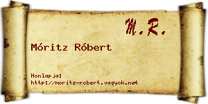 Móritz Róbert névjegykártya