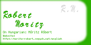 robert moritz business card