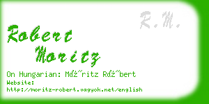 robert moritz business card